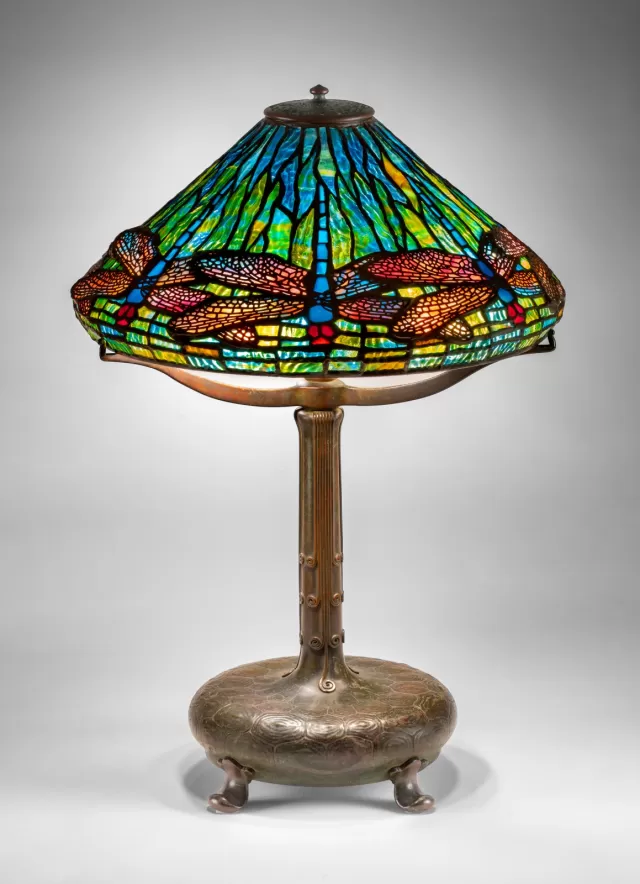 Peacock Library Lamp