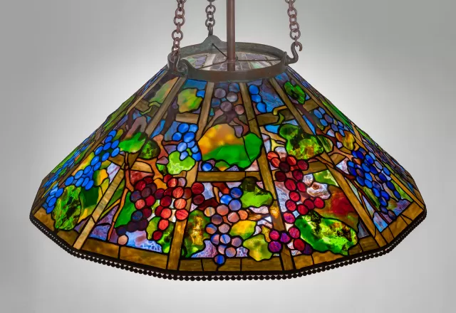 Grape Hanging Shade for a Tiffany Lamp